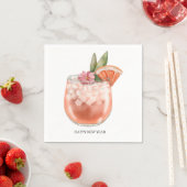 Watercolor Cocktail Serviette (Beispiel)