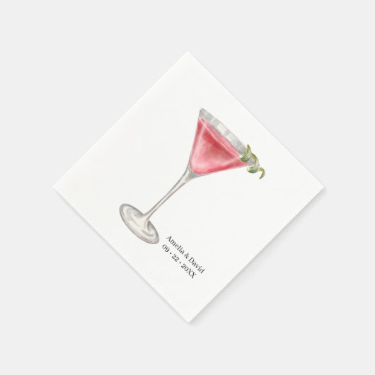 Watercolor Cocktail Serviette (Ecke)