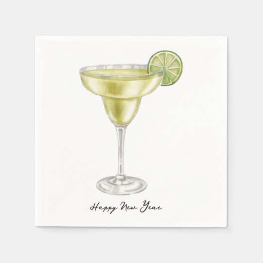 Watercolor Cocktail Serviette (Vorderseite)