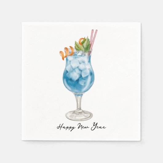 Watercolor Cocktail Serviette (Vorderseite)