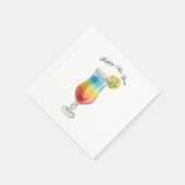 Watercolor Cocktail Serviette (Ecke)