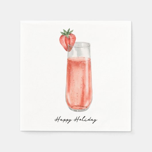 Watercolor Cocktail Serviette (Vorderseite)