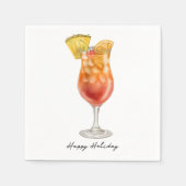 Watercolor Cocktail Serviette (Vorderseite)