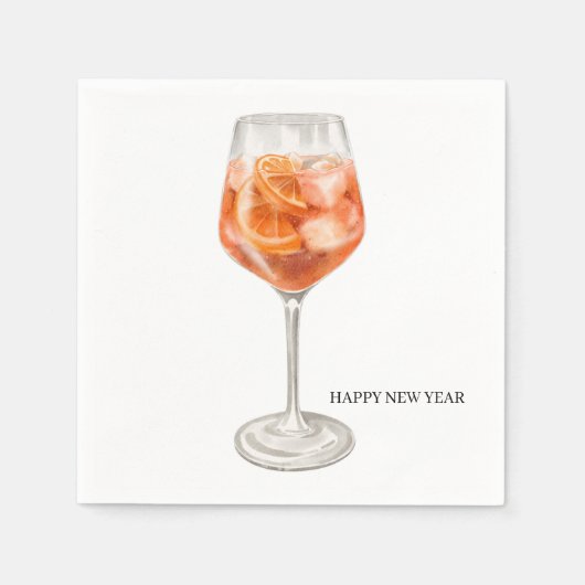 Watercolor Cocktail Serviette (Vorderseite)