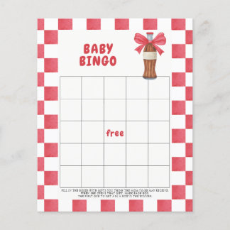 Watercolor Cola Soda Baby Bingo game