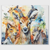 Watercolor Collage von Nature Companions Geschenkpapier (Flach)