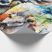 Watercolor Collage von Nature Companions Geschenkpapier (Ecke)