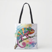 Watercolor Colorful Chameleon Birthday Party Tasche (Vorderseite)