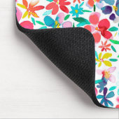 Watercolor Colorful Flower Petals Mousepad (Ecke)