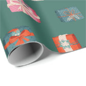 Watercolor Colorful Gifts Pattern Cute Geschenkpapier (Rolleneckpunkt)
