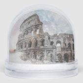 Watercolor Colosseum Snow Globe | Rome Italy Schneekugeln (Vorderseite)