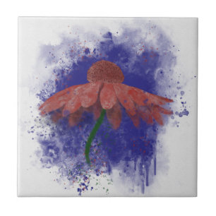 Watercolor Coneflower Fliese