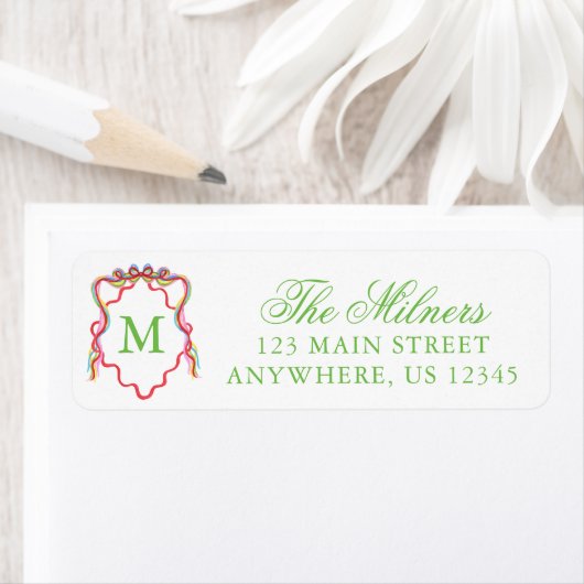 Watercolor Confetti Christmas Monogram Wappen (Insitu)
