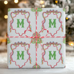Watercolor Confetti Christmas Trees Monogram Wappe Geschenkpapier<br><div class="desc">PreppyPrint.com - Feiern Sie Weihnachten im Stil! Fügen Sie Ihre personalisierte Touch hinzu. Übertragen Sie dieses Design auch auf die Produkte Ihrer Wahl! Bitte besuchen Sie meinen Designer-Shop,  PreppyPrint.com,  um die Dinge zu koordinieren.</div>