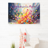 Watercolor Confetti Explosion Birthday Banne Banner (InSitu)