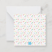 Watercolor Confetti Weihnachtsbaum Mitteilungskarte (Rückseite)