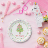 Watercolor Confetti Weihnachtsbaumen Pappteller (Party)