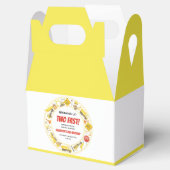 Watercolor Construction 2nd Birthday Party Geschenkschachtel (Geöffnet)