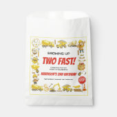 Watercolor Construction 2nd Birthday Party Geschenktütchen (Vorderseite)
