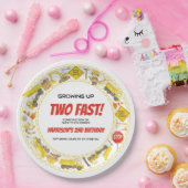 Watercolor Construction 2nd Birthday Party Pappteller (Party)