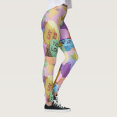 Watercolor Conversation Hearts Leggings (Rechts)