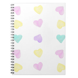 Watercolor Convo Heartz Großes MusterNotebook Notizblock