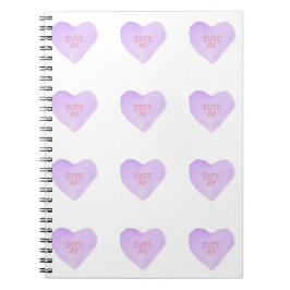 Watercolor Convo Heartz NIEDLICH AF Notebook Notizblock