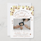 Watercolor Cookie Pregnancy Photo Announcement Ankündigung (Vorderseite)