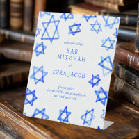 Watercolor Cool Blue Star von David Bar Bat Mitzva