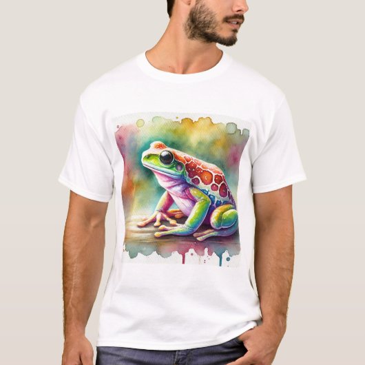 Watercolor Coqu Frog 140724AREF115 - Watercolor T-Shirt (Vorderseite)