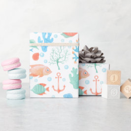 Watercolor Coral Wrapping Paper Geschenkpapier