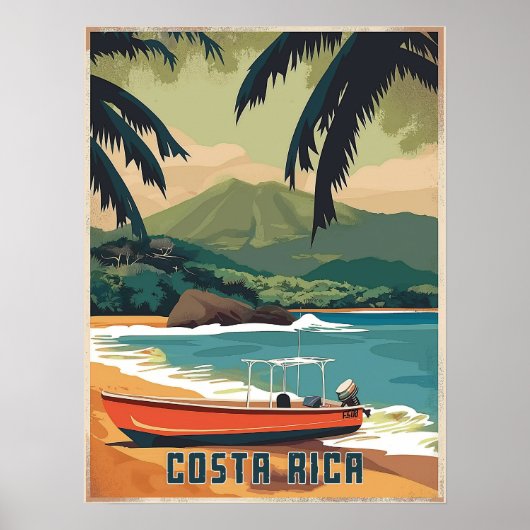 Watercolor Costa Rica Poster (Vorne)