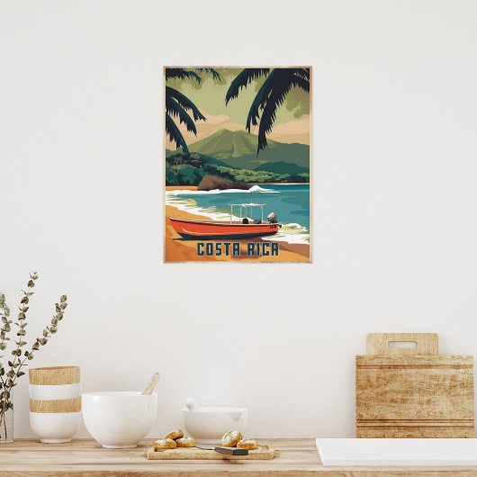 Watercolor Costa Rica Poster (Küche)