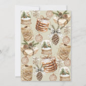 Watercolor Cosy Christmas Zuhause Partys Einladung (Rückseite)