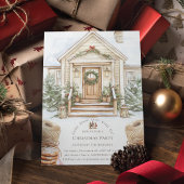 Watercolor Cosy Christmas Zuhause Partys Einladung