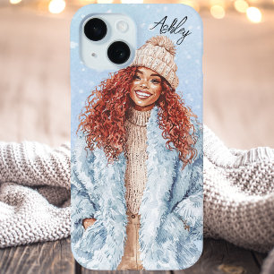 Watercolor Cosy stilvoll Winterschick Personalisie Case-Mate iPhone Hülle