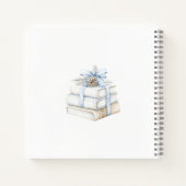 Watercolor Cosy Winter Blue Personalize Notebook Notizblock (Rückseite)