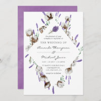 Watercolor Cotton Lavender Country Wedding