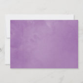 Watercolor Cotton Lavender Country Wedding Einladung (Rückseite)