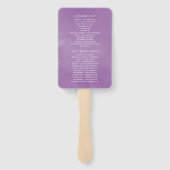 Watercolor Cotton Lavender Country Wedding Fächer (Rückseite)