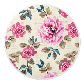 Watercolor Country Flowers - French Country Decor Keramikknauf