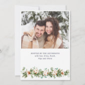 Watercolor Country Holiday House Weihnachten Party Einladung (Rückseite)