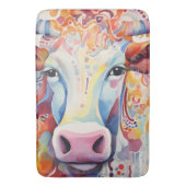Watercolor Cow Bubbly Soft Badematte (Vorderseite Vertikal)