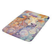 Watercolor Cow Bubbly Soft Badematte (Schrägansicht)