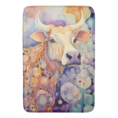 Watercolor Cow Bubbly Soft Badematte (Vorderseite Vertikal)
