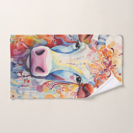 Watercolor Cow Bubbly Soft Badhandtuch Set