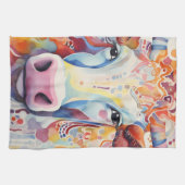 Watercolor Cow Bubbly Soft Geschirrtuch (Horizontal)