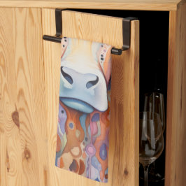 Watercolor Cow Bubbly Soft Geschirrtuch