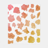 Watercolor Cow Skin Pattern Fleecedecke (Vorderseite)