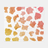 Watercolor Cow Skin Pattern Fleecedecke (Vorderseite (Horizontal))